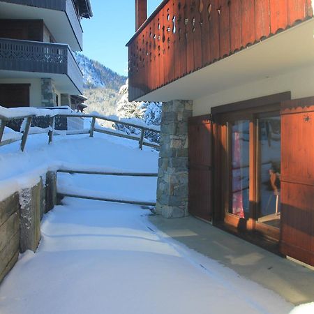 Appartement Chaleureux Les Houches 29 M² Piscine Partagee Exterior foto